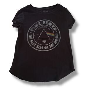 Pink Floyd‎ Black Short Sleeve Tee Girls S 6 6X Dark Side of the Moon